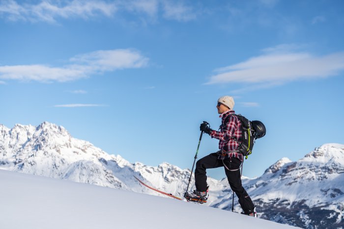 Ski de randonnée itinéraire sécurisé Pré Rouge à Puy Saint Vincent