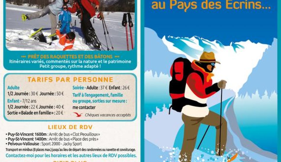 Cyril Mahout, Accompagnateur en Montagne_Puy-Saint-Vincent - Programme raquettes + tarifs