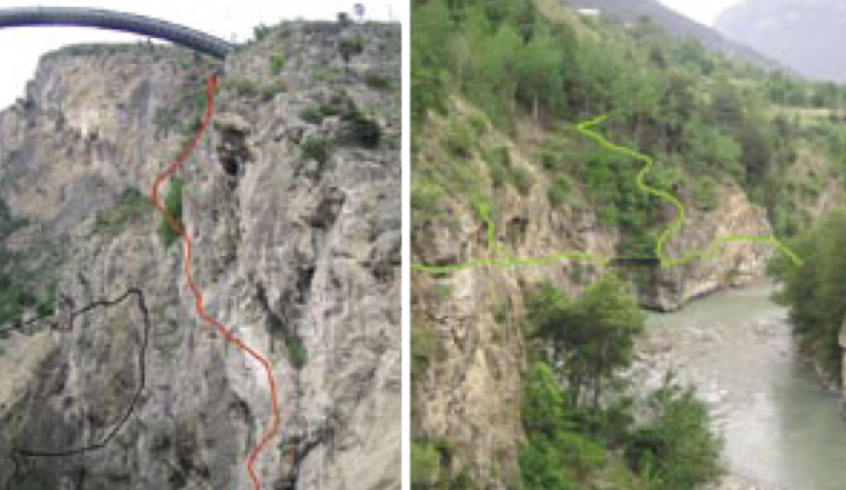 Photo de la structure - les itinéraires de la via ferrata des Gorges de la Durance