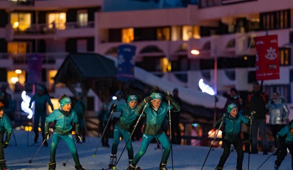 Relais à l'américaine - Course de ski de fond en nocturne_Puy-Saint-Vincent