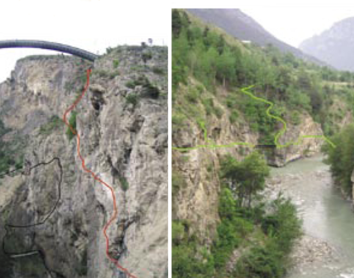 Photo de la structure - les itinéraires de la via ferrata des Gorges de la Durance