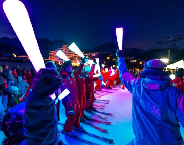 Descente aux lampions des enfants et feu d'artifice_Puy-Saint-Vincent