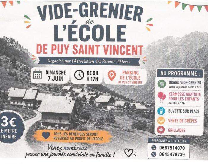 Vide Grenier de l'Ecole de Puy Saint Vincent_Puy-Saint-Vincent